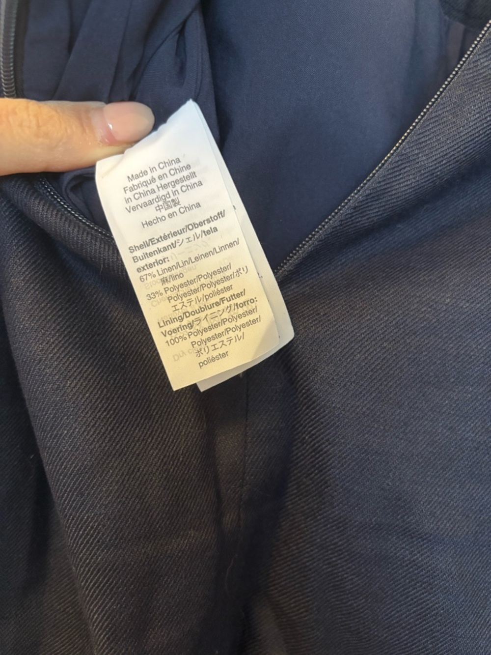 J. Crew Navy Linen Sailor Skirt with Gold Buttons - Picture 6 of 6